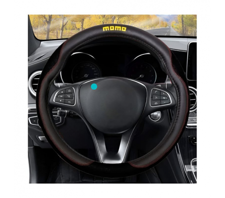 MOMO CUBRE VOLANTE SWC011ABR ALCANTARA NEGRO/ROJO