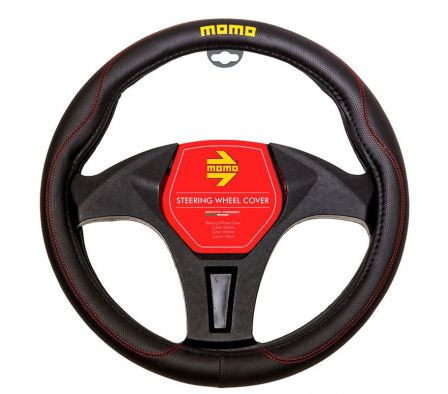 MOMO CUBRE VOLANTE SWC011BR NEGRO/ROJO MOMO